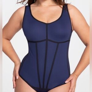 Honeylove Boldness Shapewear Bodysuit | Navy Blue (2XL)